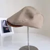 Sombrero de Moda con Estampado de Leopardo para Mujer Otoño Elegante Versátil Temperamento Gorra de Béisbol Hace que la Cara se Vea Más Pequeña Boina al Revés