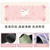 Mouse Pad Gatinho Fofo Tamanho Super Grande Tapete para Mesa de Escrita Infantil Desenho Animado Impermeável Couro Estação de Trabalho para Meninas Pad de Computador