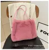 Bolsa Tote de Pelo Sintético Faux Mink, Bolsa de Ombro, Moda Outono/Inverno, Nova Bolsa de Pelúcia de Ombro Único, Tamanho Personalizável
