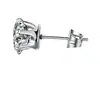 Pendientes de Zirconia de Seis Garras Europeos y Americanos Más Vendidos para Mujer, Joyería Elegante, Pendientes de Primavera y Verano, Comercio Exterior Locura de Compra Pendientes Chapados en Oro de 18K