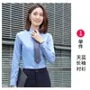 Camisa de fibra de bambu sem passar roupa entrevista traje formal manga longa curta masculina e feminina mesma camisa de trabalho business roupas de trabalho slim Roupa de Primavera