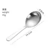 Acero Inoxidable 304 Cuchara Redonda Cepillada para Comer y Cuchara de Sopa Cucharón de Gran Capacidad Cuchara Redonda de Postre con Cabeza Grande Integrada Venta al por Mayor