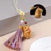 Cadena para Teléfono Móvil de Signo Zodiacal de Sándalo Colgante para Bolso de Coche Llavero de Animal Pequeño Colgante Accesorios de Borla de Colores