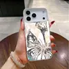 Funda de Mariposa con Dibujo Lineal Adecuada para iPhone 17 Creativa Funda de Teléfono Apple 16 Plus 15 Pro Max Moderna 14 Estilo Japonés y Coreano 13