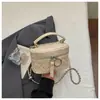 Bolsa de Mão Pequena com Padrão de Losango para Mulheres, Nova Bolsa Caixa Elegante com Corrente, Design de Nicho, Bolsa Transversal de Ombro Único