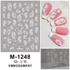 Carcasa Estampada del Pequeño Libro Rojo Pegatinas para Uñas Mariposa Serpentina Aurora Uñas Color Rosa Glaseado Tridimensional Avanzado