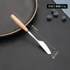 Juego de Cubiertos de Acero Inoxidable Estilo Japonés con Mangos de Madera, Incluye Cuchillo, Tenedor, Cuchara, Tenedor de Fruta, Palillos de Madera de Haya, Cuchara para Sopa, Cuchillo de Acero Inoxidable, Cuchara de Postre