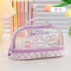 Bolsa para Lápices de Gran Capacidad Resistente a la Suciedad Estuche para Lápices Estudiante Sentido Avanzado Lindo Leche Huhu ins Alto Valor de Color Bolsa de Papelería Transparente
