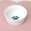 Tigela Dupla Cerâmica para Gatos, Tigela de Água com Proteção de Pescoço, Boca Inclinada Elevada, Tigela de Comida para Gatos, Tigela de Água, Tigela para Pets, Acessórios para Pets
