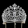 Tocado de novia con corona de cristal galvanizado de aleación, estilo barroco europeo y americano, para concursos de belleza, venta al por mayor transfronteriza.