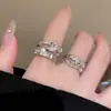 Anel de Nariz de Porco Resistente Estilo Menina Doce e Descolada Picante para Mulheres, Anel de Dedo Indicador de Design de Nicho Popular Versátil de Alta Qualidade