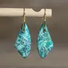 Pendientes Colgantes Artísticos Retro Color Abanico Emperador Natural Elegantes Elegantes Elegantes Pendientes Pendientes de Mujer