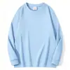 Camiseta Blanca de Algodón Pesado 500g Algodón Puro Manga Larga para Hombre y Mujer Tops Primavera y Otoño Holgados Casual Prendas Base