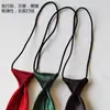 Venta al por mayor de fábrica, corbata pequeña de color sólido, corta, para mujeres y niños, bonita, decorativa, informal, accesorios de uniforme, jersey