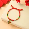 Festival del Bote del Dragón zongzi pequeño Accesorios para perro Pacha, Joyería tejida a mano, Pulseras para niños y adultos, Accesorios decorativos de hilo de cinco colores