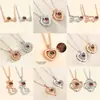 Collar de proyección de memoria de amor estilo Tiktok mismo 100 idiomas Te amo collar femenino transfronterizo popular