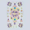 Pegatinas de Mano con Diamantes y Brillantina Estilo Henna Más Vendidas Transfronterizas para Fotografía de Viajes Maquillaje, Accesorios de Diamantes, Pegatinas de Mano con Diamantes de Mariposa