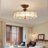 Luminária de Teto para Quarto Principal Flor de Cristal de Luxo Americano Lustre Retrô Francês de Alto Padrão para Sala de Estar Estudo Luminária de Estilo Antigo