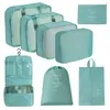 Bolsa de almacenamiento para viajes transfronterizos, set de neceser, bolsa de almacenamiento organizadora de ropa para equipaje de siete piezas, bolsa de almacenamiento de viaje