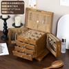 Caja de Joyería de Madera Maciza Gran Capacidad Madera Retro Estilo Chino Joyería Regalo de Boda Caja Práctica