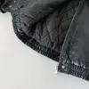 Chaqueta de cuero para niño Mai Bao 2026 invierno nuevo estilo chaqueta acolchada con solapa elegante para niño ropa de invierno cálida al por mayor