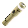 Luz de trabajo multifuncional para exteriores transfronteriza con batería externa, luz LED conveniente, alarma de zumbador, linterna intermitente roja y azul
