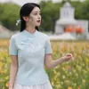 Novo conjunto de saia plissada de chiffon vintage para senhora, estilo chinês, estilo nacional e estilo República da China, de algodão e linho bordado, com modelagem solta, tamanho único