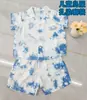 Conjunto tie-dye para niño 2025 Índigo vegetal original Hecho a mano Azul Rendimiento Uso diario festivo Suéter