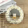 Estoque Dropshipping Mesa de Maquiagem Espelhada Tamanho Grande Mesa Espelho Perolado Tendência Estilo Ins Estilo Creme Suporte de Exibição de Pérolas