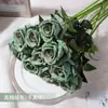 Ramos de boda artificiales personalizados en tonos verdes, flores de seda, flores de plástico, flores artificiales para decoración de paisajismo de hoteles, centros de mesa, arreglos florales