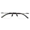 Gafas de Prescripción Cuadradas Ultra-Ligeras Sin Montura para Hombres con Caras Grandes, Hechas de Titanio Puro con Patillas de Sándalo, Gama Alta, Se Pueden Personalizar con Graduación y Lentes Fotocromáticas