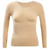 Ropa Cálida de Otoño e Invierno para Mujer, Sin Costuras, Control de Abdomen, Quema de Grasa, Moldeador de Cintura, Ropa Interior Térmica de Manga Larga para Mujer, Ropa Interior