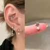Lindo Brinco de Osso da Orelha Sino Amor Fofo Delicado Brincos de Saturno Feminino Versátil Elegante Parafuso de Osso da Orelha