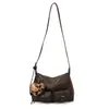 Bolso cruzado de gran capacidad para mujer 2025 Otoño e Invierno Nuevo Bolsillo múltiple con solapa Pantalón Bolso de hombro retro Textura de nicho Bolso para el día a día