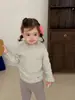 Roupa de Outono para Bebê, Roupa de Outono para Crianças, Roupa Infantil Estilo Coreano 2026, Conjunto de Cardigan de Tricô e Leggings para Meninas