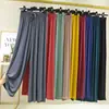 Pantalones de pierna ancha, holgados, de tiro alto, talla grande, efecto adelgazante, de modal para mujer, versátiles para verano, largos, con efecto de caída, casuales, de pierna recta
