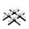 Rejilla de Aluminio Techo de Rejilla Material Decorativo de Techo Rejilla Negra y Blanca Estante para Uvas Madera Simple Auto-portante Rejilla de Hierro
