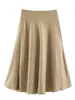Comércio exterior transfronteiriço, roupas femininas, novo modelo de outono, estilo europeu e americano, saia midi decorada com fivela, saia curta 5029155