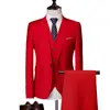 Conjunto de Terno Masculino 2024 Estilo Coreano Slim-fit Pequeno Terno Profissional Formal Vestido de Padrinho Vestido de Noivo Terno de Três Peças