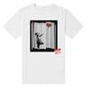 Camiseta de algodão preta e branca de manga curta com balão e menina de Banksy Summer, grafite artístico masculino e feminino, camiseta curta