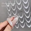 Arte de Unhas Gradiente Adesivos Franceses Ano Novo Novo High-End Versátil Sorriso Listra Adesivos Decorações de Unha Vestíveis