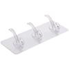 Ganchos de Seis Filas, Ganchos para Abrigos sin Taladro, Ganchos Adhesivos Fuertes Detrás de la Puerta, Ganchos Adhesivos Transparentes sin Marcas, Estantes de Ganchos para Cocina y Baño