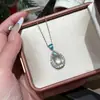 Collar de Plata de Ley S925 para Mujer Nuevo Estilo Chino Colgante de Jade Acuático para Mujer Lujo Ligero Sentido de Diseño de Nicho Versátil Cadena para Clavícula a la Moda
