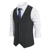 S-6XL Chaleco Rayado de Botones Sencillos para Hombre Estilo Gatsby Casual Fiesta Transfronterizo para Hombre
