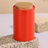 Latas Quadradas Lisas de Folha de Flandres em Estoque para Embalagem Geral de Chá, Latas Seladas com Tampa de Rosca e Tampa Interna, à Prova de Umidade para Armazenamento de Chá