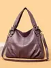 Bolso de Moda para Mujer Bolso para Señoras de Mediana Edad y Mayores Bolso de Mamá Gran Capacidad Bolso de Hombro Cruzado de Mano Bolso Elegante de Cuero Suave Bolso de Moda