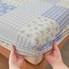 Outono e Inverno Novo Lençol de Linho Grosso Ajustável Peça Única Protetor de Lençol de Cama Capa de Proteção contra Poeira Antiderrapante Cobertor de Cama Kang Conjunto de Três