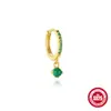 Brincos de Prata Esterlina S925 com Calcedônia Verde Natural Estilo Retrô Europeu e Americano Estilo Francês Luxo Acessível Brincos Elegantes de Diamante e Brincos