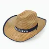 Chapéu de Publicidade de Verão, Chapéu de Cowboy com Proteção Solar para Exterior, Chapéu de Sol Masculino, Chapéu de Palha Feminino de Praia, Chapéu de Comércio Exterior