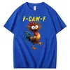 Camiseta de Algodón Transfronteriza con Interesantes Accesorios de Pollo F-Caw-F Fcawf para Hombres y Mujeres Estampado Gráfico en Camiseta